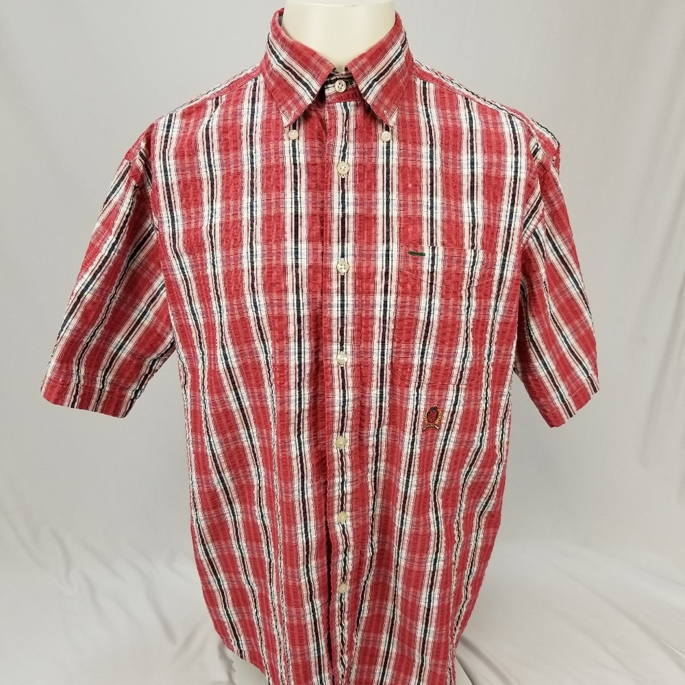 Vintage Tommy Hilfiger Seersucker Plaid Shirt